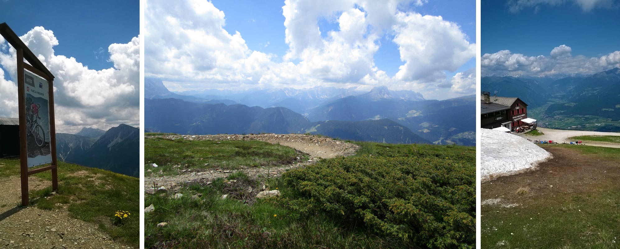Mountainbike-Trail und Kronplatzhütte